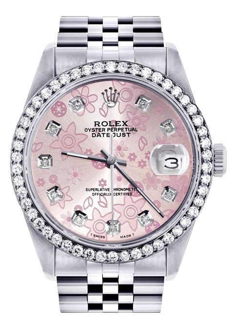 rolex pink face with diamonds|rolex lady datejust pink dial.